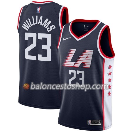 Camiseta Hombre NBA Los Angeles Clippers Lou Williams 23 2018-19 Nike City Edition Navy Swingman